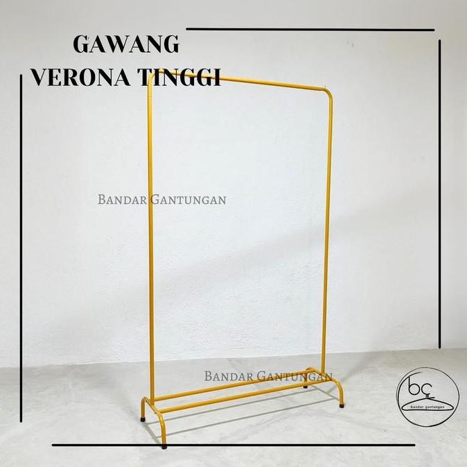 Rak Gawang Baju Gold Gamis Tinggi Kuat Stand Hanger Emas Gold -BH