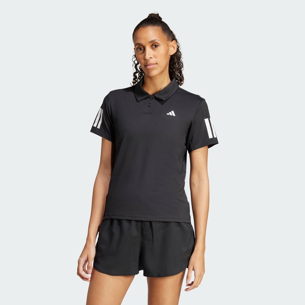 adidas Tennis Club Tennis Climacool 3-Stripes Polo Shirt Women Black JP1802