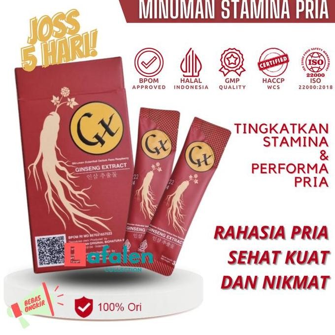 

GX Ginseng Minuman Serbuk Ekstrak Gingseng Korea Guarana Bpom Halal