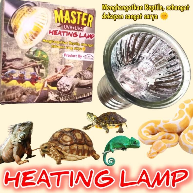 Lampu halogen UVB+UVA penghangat penerang kandang reptile reptil kura kura tortoise turtle bearded d