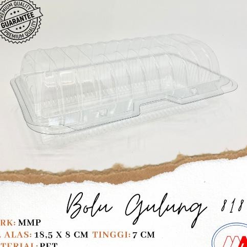Mika Bolu Gulung Mini 18Cm Isi 50 Pcs Mika Bgt 818 Mika Box Kotak Tempat Brownies Tempat Kue Mika Bo