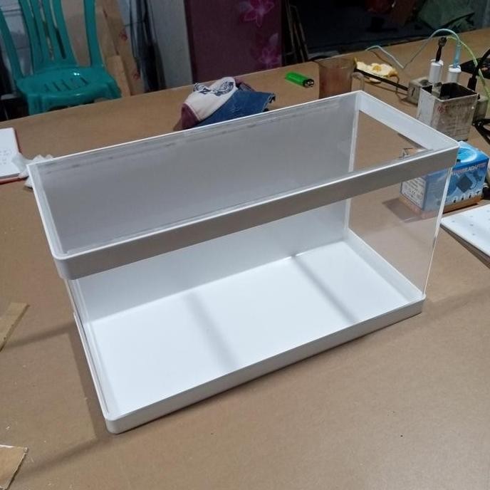 Aquarium Acrylic Tank Bending Background Alas Putih 60X30X35 Cm