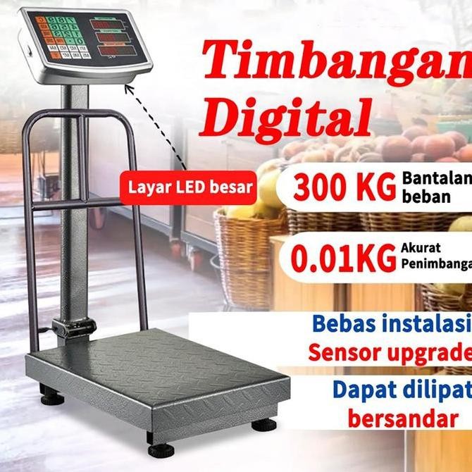 Timbangan Duduk Digital 300kg / Timbangan Barang / Timbangan Lantai 300 KG/Single Display Timbangan 