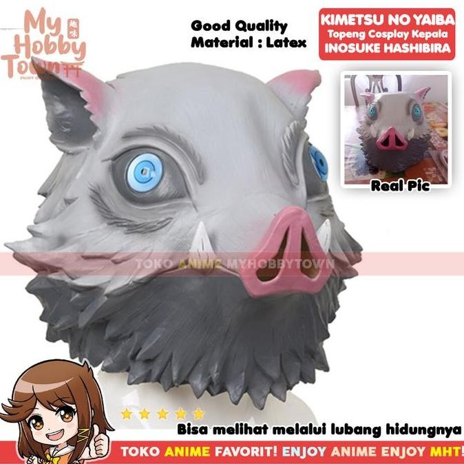 Topeng Anime Cosplay Demon Slayer Kimetsu no Yaiba Inosuke Hashibira