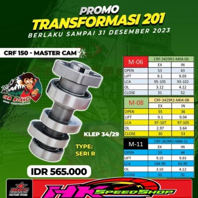 NOKEN AS BRT CAM BRT CRF 150 L MONKEY SERIES KLEP 34-29 M-06 M- M-11