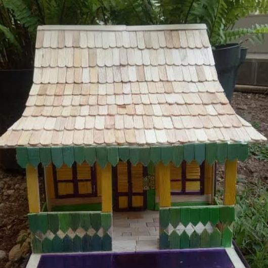 Miniatur rumah adat betawi. Prakarya rumah adat kardus GS