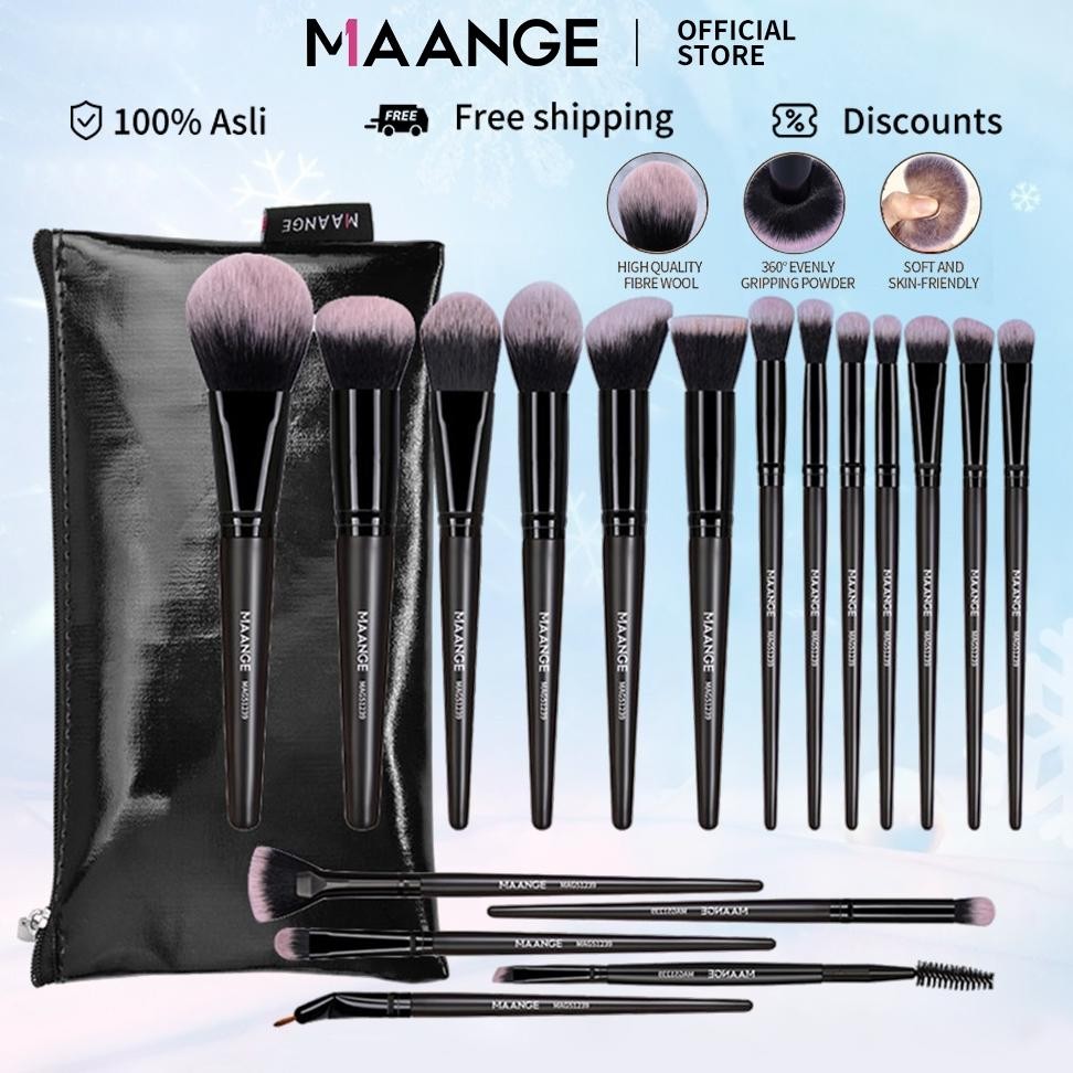 

baru set kuas makeup travel 4pcs | brush portable telecospic praktis