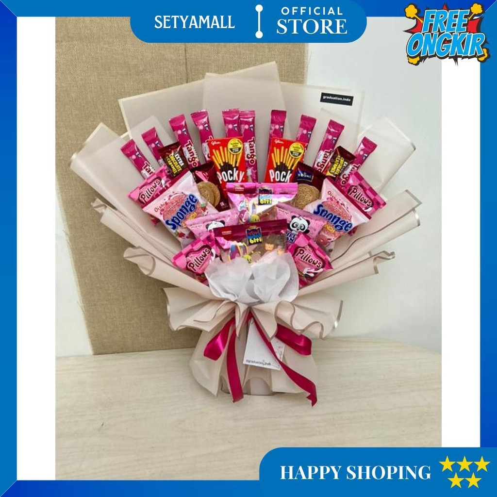 

Buket Snack Wisuda Dengan Snack Yang Bermacam Macam Gratis Ongkir