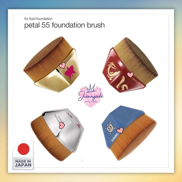 

baru foundation brush petal 55 makeup kuas wajah + free case - kuas viral lembut