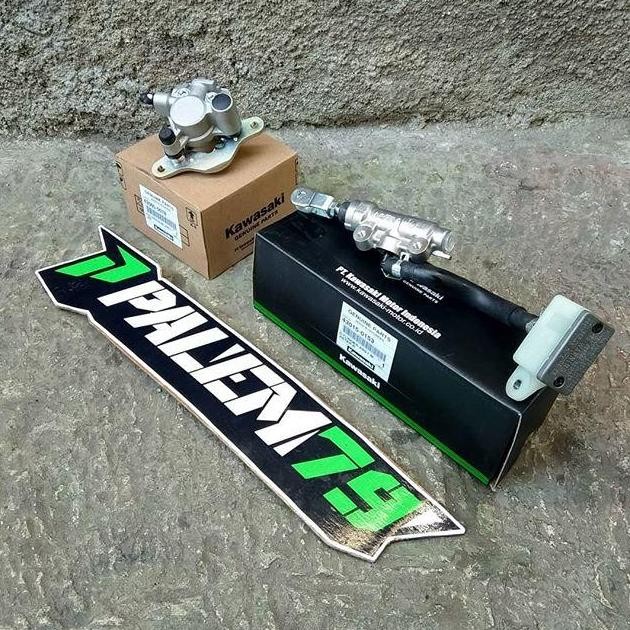Paket Kampas Selang Master Rem Holder Kaliper Belakang Ori KLX S L BF