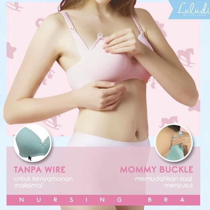 TERMURAH - Luludi By Wacoal Maternity Bra / Nursing / Mommy Buckle / menyusui Bra