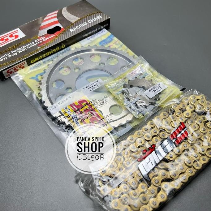 GIR GEAR SET SSS 428 NEW CBR 150R RANTAI SSS GOLD HSBT