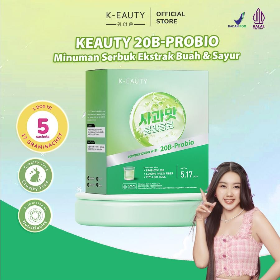 

K-Eauty Drink Minuman Serbuk Untuk Mencerahkan | Menutrisi Kulit | Menyegarkan Kulit | Probiotic | Zincnamide | Minuman Rasa Jeruk | Minuman Rasa Apel
