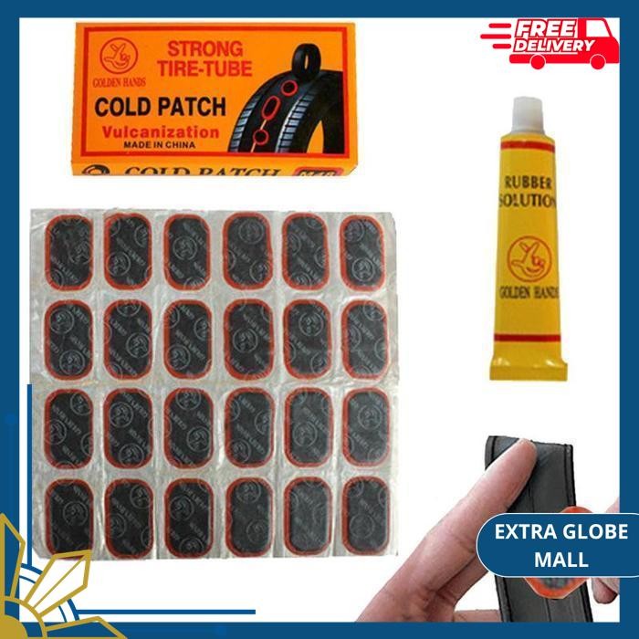 STIKER STICKER LEM TAMBAL BAN KARET DALAM SEPEDA MOTOR STRONG TIRE TUBE COLD PATCH COLDPATCH LARGE L