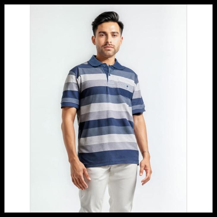 Baverre By Hassenda - Kaos Polo Pria Kerah Lengan Pendek Vino Navy Harga Promo