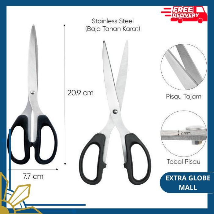 

GUNTING KERTAS STAINLESS BESAR 8.5 INCH 8.5" SCISSORS SC 848 185 BAHAN BERKUALITAS !!