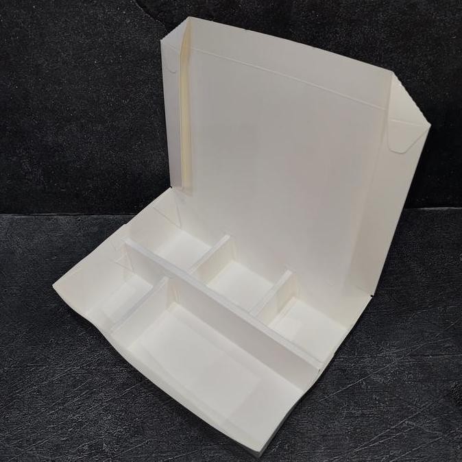 Murah Lunch Box Sekat 5 Isi 100 Pc Paper Rice Box Dus Nasi Ergopak