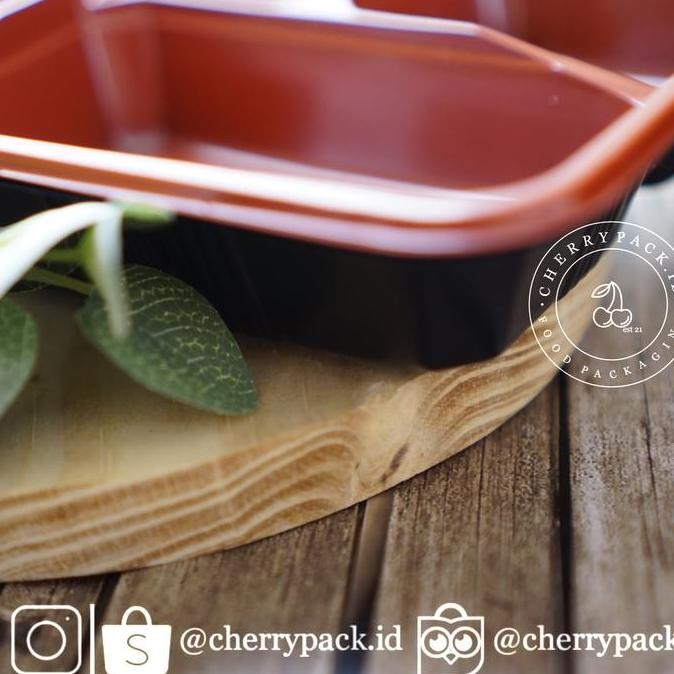 Murah Grosir Tray Mika Bento Sekat 3 Kotak Isi 300 Set