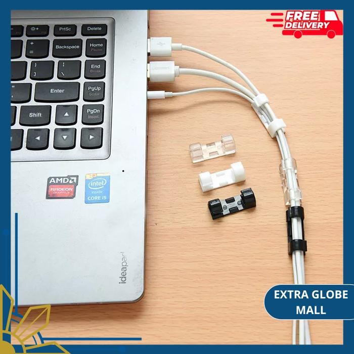 

ISI 20 PERAPIH CABLE CLIP KLEM KABEL TEMPEL KLIP USB CHARGER LEM 3M BEST QUALITY !!