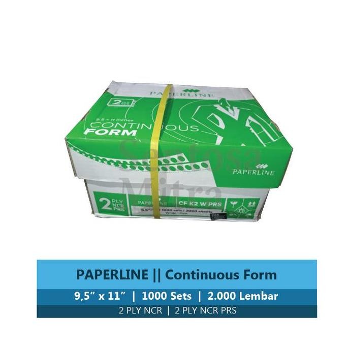 

TERMURAH - Paperline Continuous Form Kertas Komputer 2 ply NCR PRS 9.5 x 11 inch