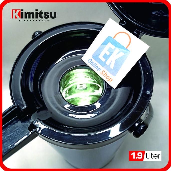 Termos Air Panas Stainless KIMITSU KVF-190 | Termos Tekan | Termos Pencet | Termos Tekan 2 Liter | T