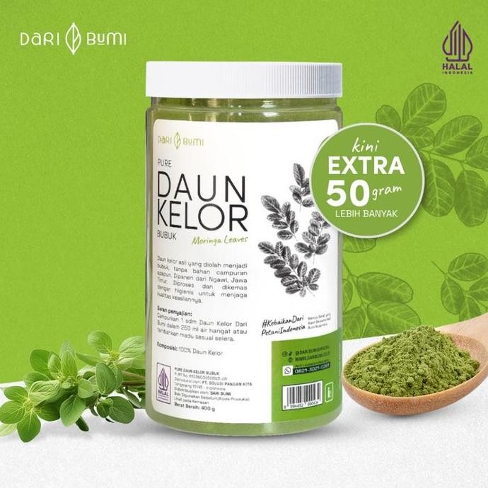 

Dari Bumi Paket Bulking Alami Daun Kelor Moringa Bubuk Dan Madu Murni 350 Gram Varian Raw Honey Asli 100% LJM