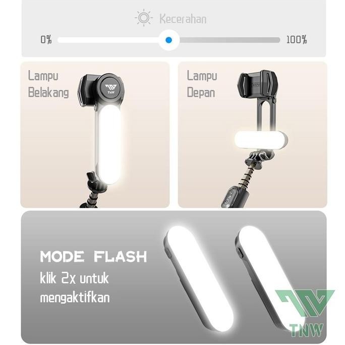 TNW-Q18 Gimbal Stabilizer Handphone Gimbal Hp Stabilizer Tongsis Hp Aluminium