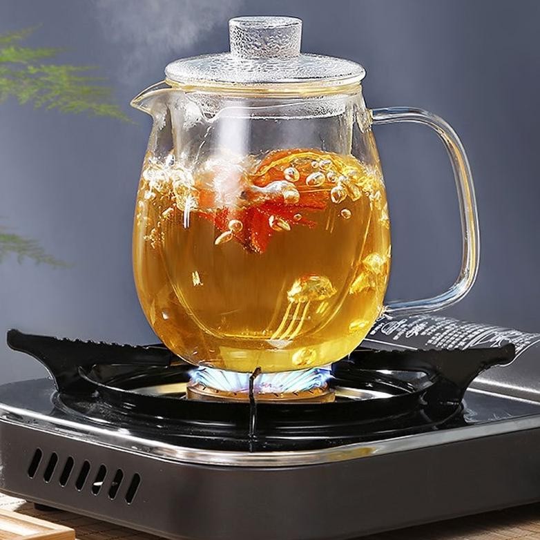 Gelas Infuser Rempah Tahan Panas/Gelas Kaca Saringan Teh Glass Tea Maker