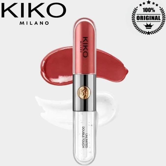 Kiko Milano Liquid lipstick - Kiko Milano Minshzee Double Lip Gloss Fog Matte 2 in 1 Double Touch Li