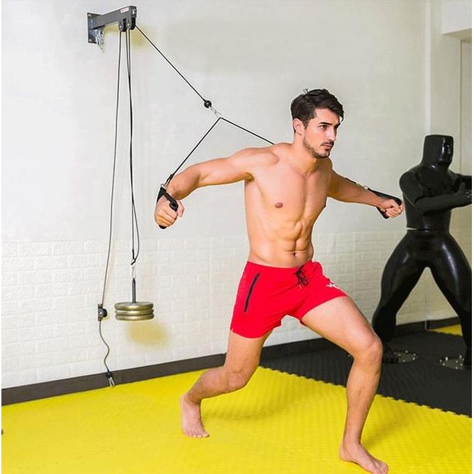 Katrol Home Gym Pulldown Cable Crossover Portable Cable Machine