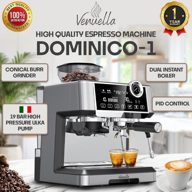 TERBARU - Mesin Kopi Espresso Semi Commercial Dominico 1 -  Venuella Double Boiler Espresso Machine