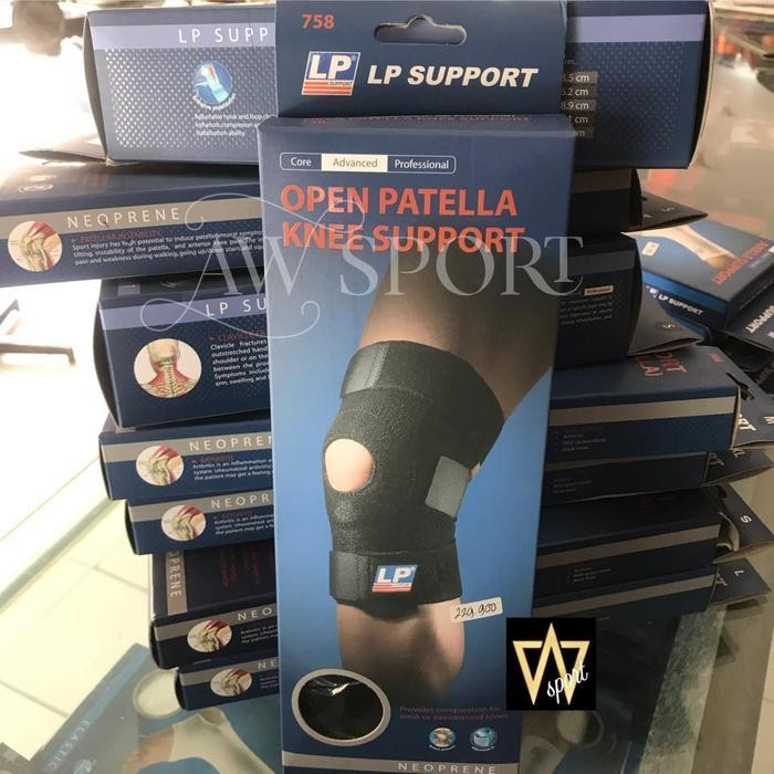 Open Patella Knee Support Lp 758 Original/ Deker Lutut Lp758 Original Dan Terpercaya