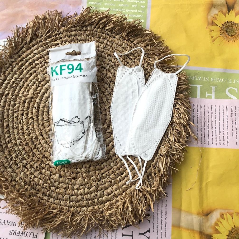 Masker Kf94 Anak Careion Ynb Polos Isi 10Pcs Laris Hitam Putih Y&B Ready