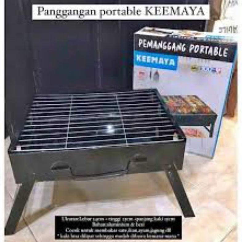 Alat Pemanggang Panggangan Arang Portable Bbq Grill Pembakaran Bakar Bakaran Besi Stainlesa Keemaya 