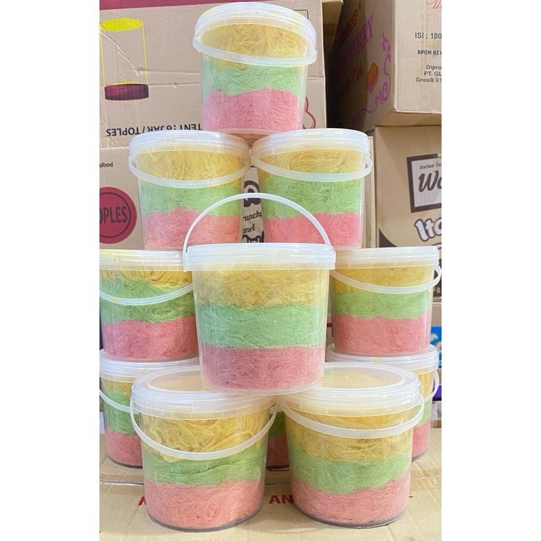 

Arum Manis Timba -+400Gr Rambut Nenek Permen Gula Rainbow Suguhan Snack Jajan Lebaran Idul Fitri Stock