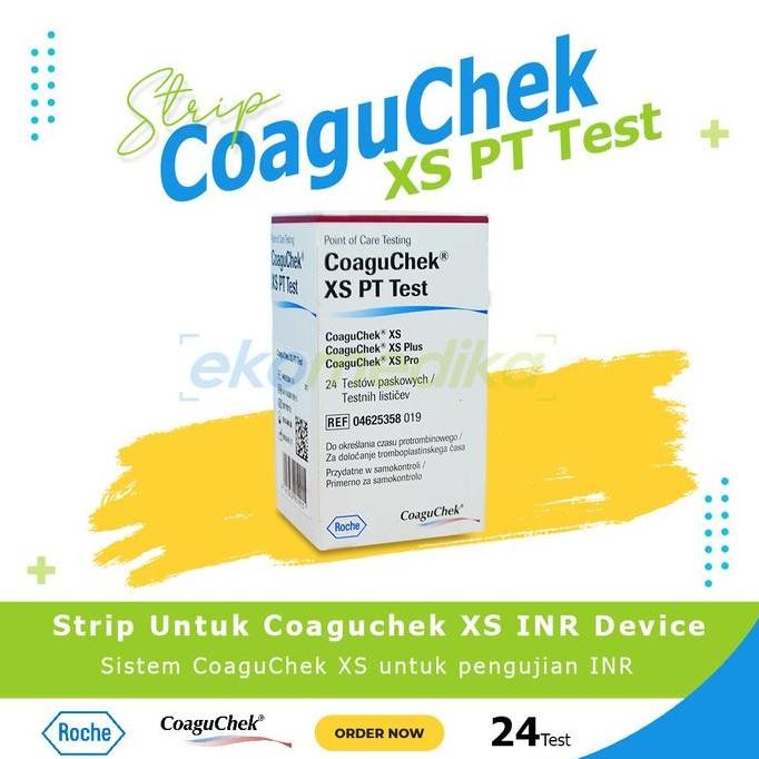 NEW ROCHE CoaguCheck XS Strip isi 24 - Strip Coaguchek XS
