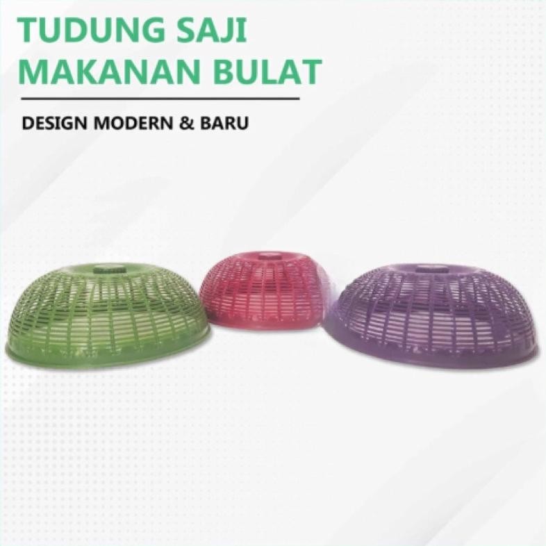 Tudung Saji - Penutup Makanan Plastik Jaring Mini Tempat Penyimpanan Makanan Warna Bulat Viral