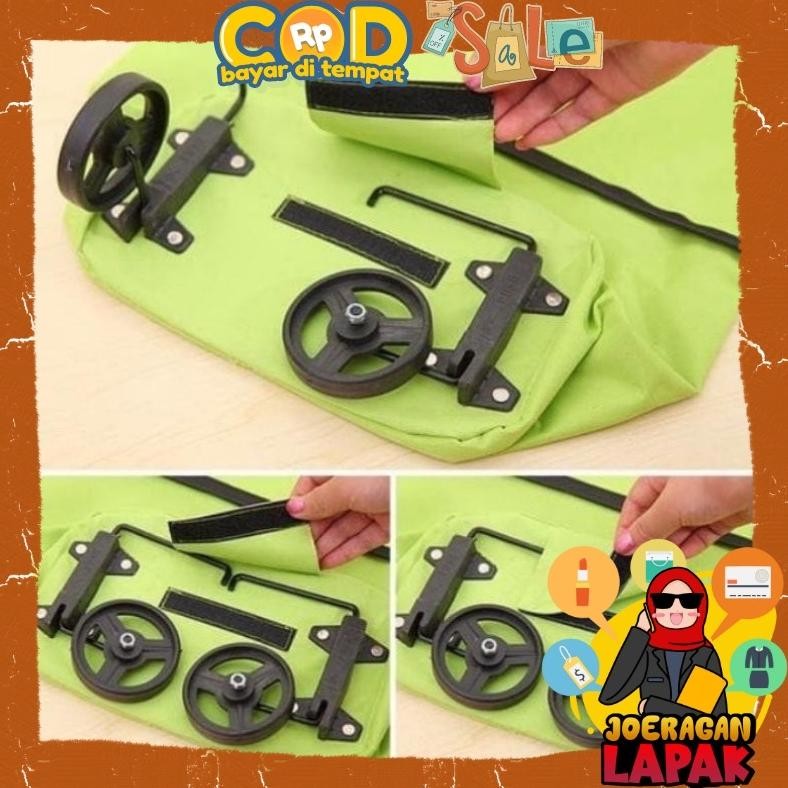 Tas Belanja Troli Lipat Trolley Bag Adjustable Roda Murah Besar Kecil New