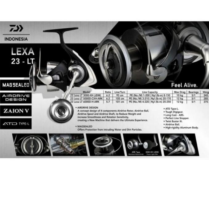 TERMURAH - REEL DAIWA LEXA 2023 LT 5000D-CXH-ARK / 3000-XH(JDM) - ORIGINAL