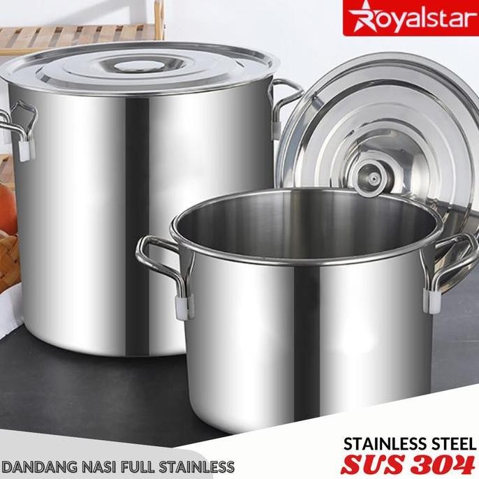 Royalstar Dandang Kukus Stainless Steel Dandang Nasi Peralatan Dapur Sebaguna Kitchenware