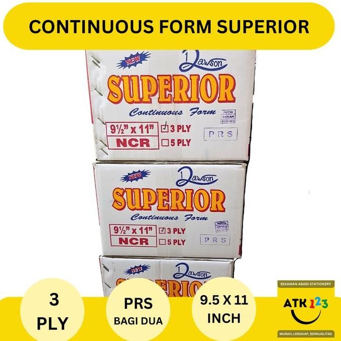 

TERLARIS - Continuous Form Superior Uk. 9,5" x 11":2 Rangkap 3 (3 Ply) PRS