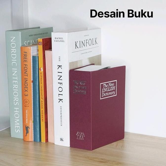 Brankas Penyimpanan Design Buku | Bahan Besi Tahan Api Key Lock / Kode Sandi