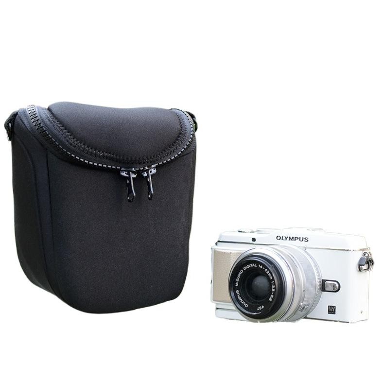 Tas Kamera Mini Hitam Perak Untuk Mirrorless