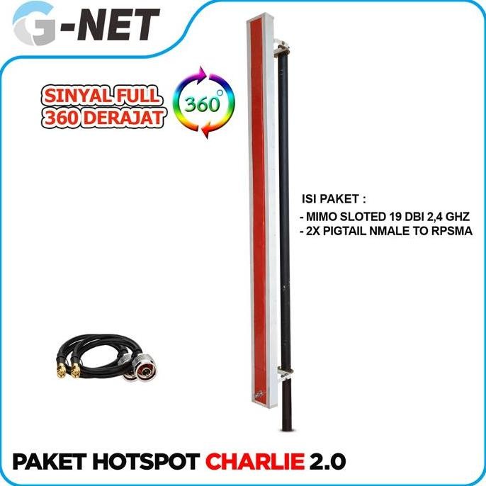 Antena Wifi Mimo Slotted 2.4 Ghz 19 Dbi 360 & Tp Link Cpe 220 Ext New Stok