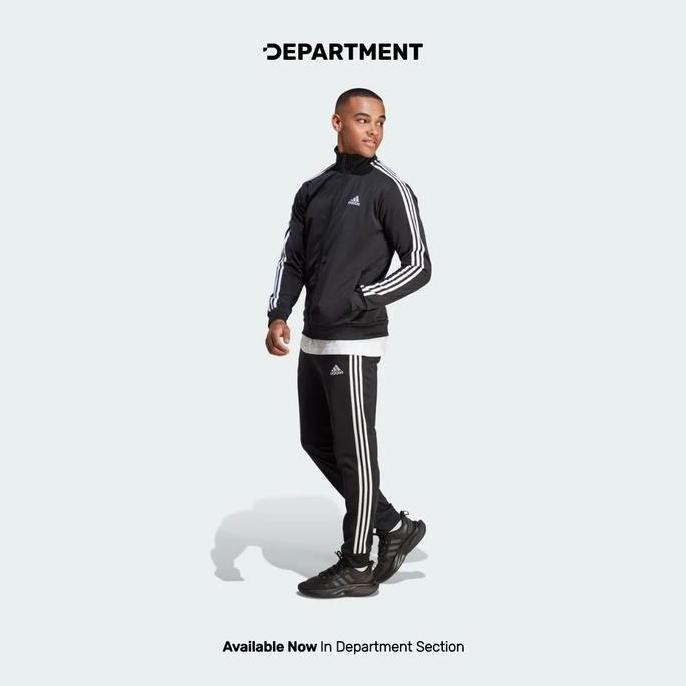 (Expert) Setelan Olahraga Pria ADIDAS BASIC 3 STRIPES TRICOT TRACKTOP IC6747 ORIGINAL