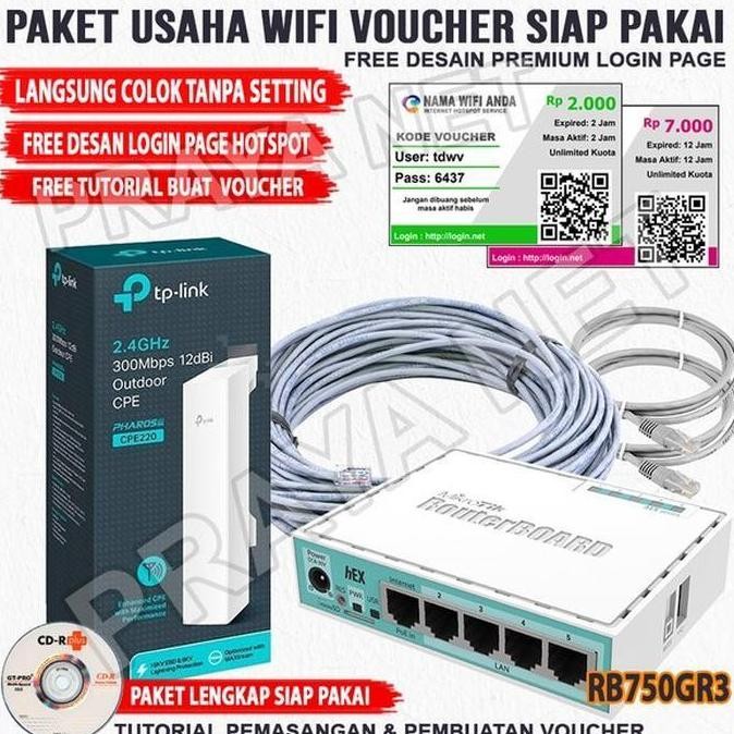 Paket Rt Rw Net Lengkap Usaha Wifi Sistem Hotspot Voucher Full New Stok