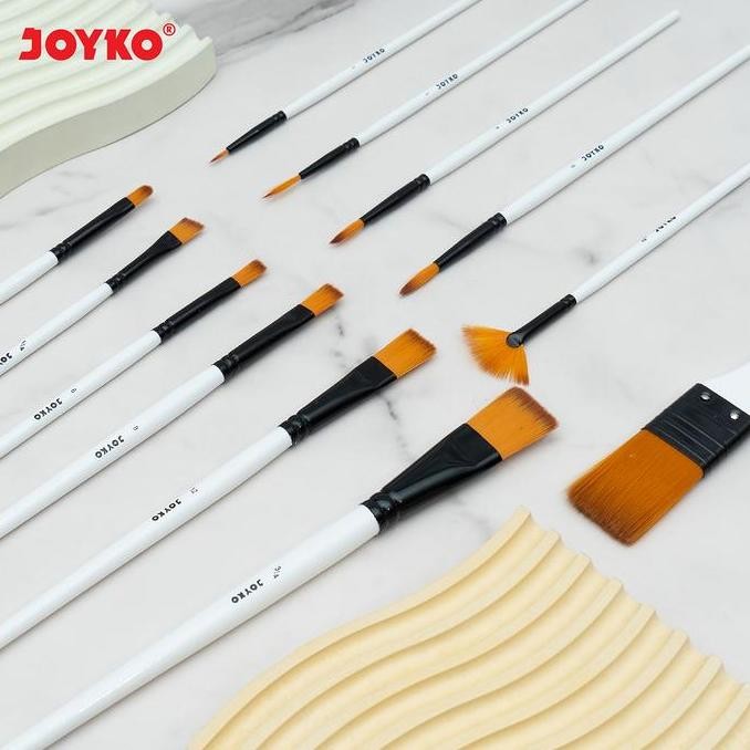 

Joyko Art Brush SET / Set Kuas Lukis Cat Acrylic Car Air Poster Watercolour BRS-18 AS99