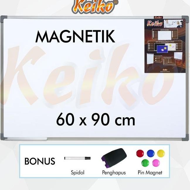 

Papan Tulis Whiteboard Gantung Magnet Single Face Keiko 60 X 90 Cm