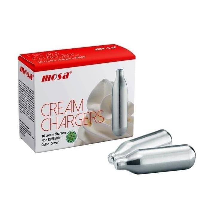 

JH8 Mosa Cream Charger 10 pcs | N2O | Whipper Refill | Nitro Coffee 30 Gr