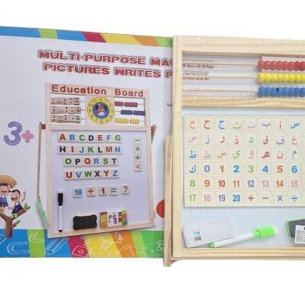 

Capt Mainan Edukasi Anak Alat Belajar Papan Tulis 2 Sisi Balok Angka Huruf Magnet Education Board Wooden Toy